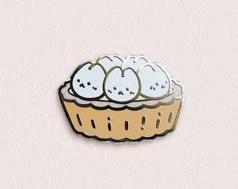 Lemon Meringue Pie Bunny Pin - Bunny Bun - Bun Bun Bakery - Pastries - Baked Goods Pin