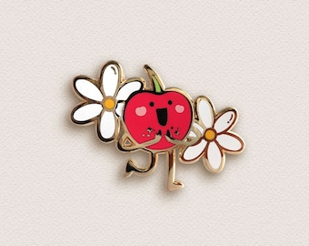 Cherry Enamel Pin - Cheerful Cherry Pin