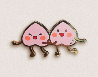 Peach Pin - Peach Sisters Enamel Pin