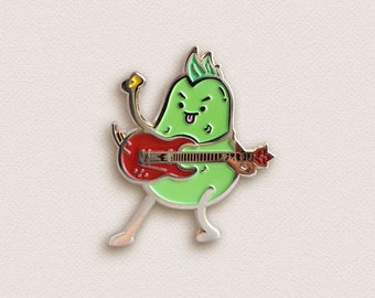 Guitar Pin - Punky Pear Enamel Pin