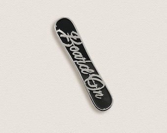 Pin de esmalte de snowboard - Tabla de snowboard - Snowboarder - Deportes de invierno