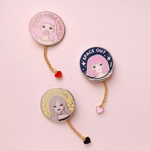 Enamel Pin Charms - Dainty Hearts