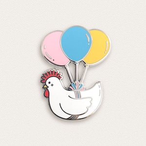 Party Animal Pin - Sky High Chicken - Balloon Chick