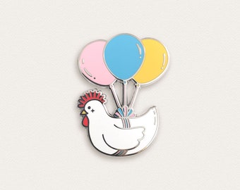 Party Animal Pin - Sky High Chicken - Balloon Chick