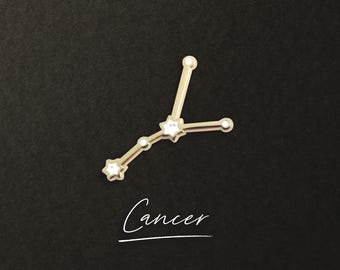 Cancer Zodiac Constellation Pin