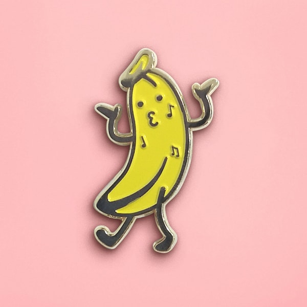 Dansende banaan emaille pin