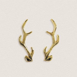 Reindeer Antlers Deer Antlers Christmas Antlers Gold Antlers Collar Pins image 1