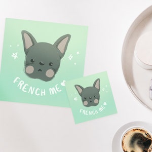 French Bulldog Art Print Cute Digital Illustration image 3