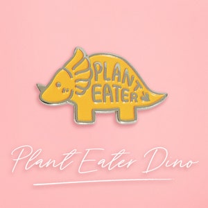 Plant Eater Dinosaur Enamel Pin