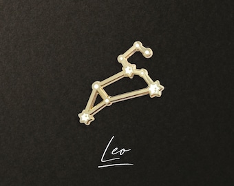 Leo Zodiac Constellation Pin
