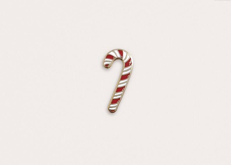 Reindeer Pin Holly Pin Candy Cane Pin Christmas Enamel Pin Set image 5