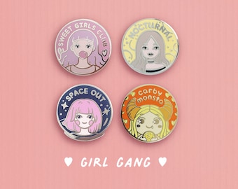Girl Gang Enamel Pins Bundle (4pack) | Gal Pals