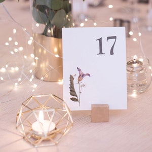 Floral Wedding Table Numbers, Custom Color ADD ON ITEM image 4