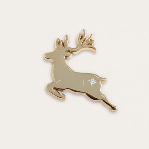 Reindeer Pin Holly Pin Candy Cane Pin Christmas Enamel Pin Set image 6