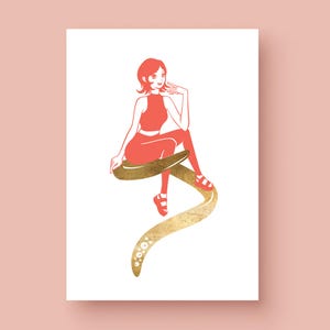 Girl Boss Gold Foil Art Print image 1