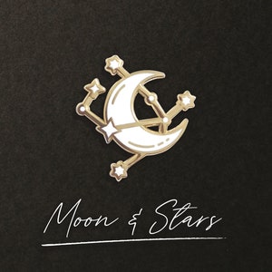 Pin de luna y estrellas