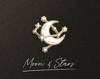 Mond und Sterne Pin