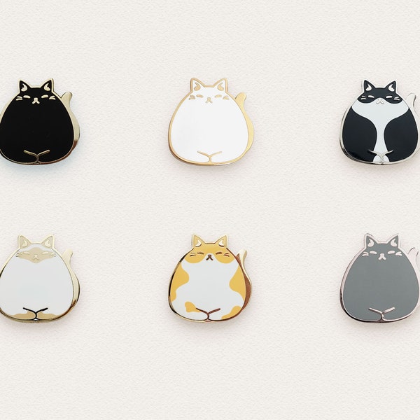 Fat Cat Enamel Pin