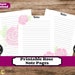 Rose Note Pages, Printable, Instant Download, Planner, Stationary ...