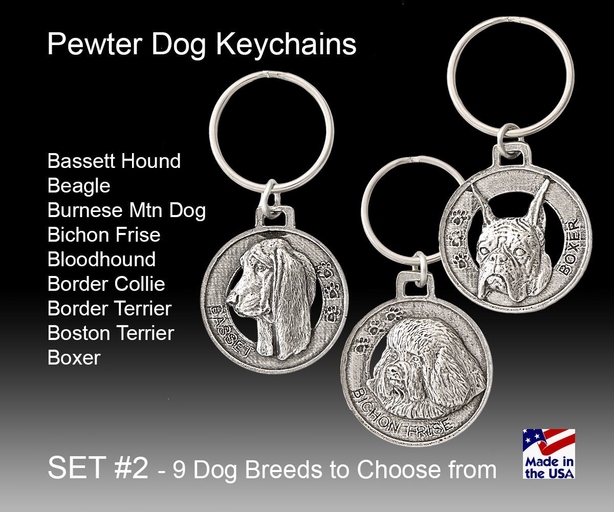 ENGLISH POINTER Dog Fine Pewter Keychain Key Chain Ring