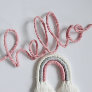 Knitted 'hello' image 4