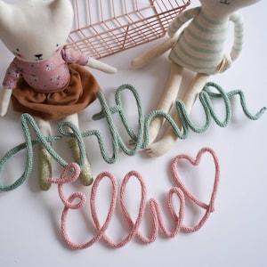 Knitted name
