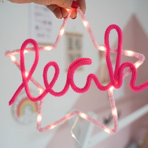 Knitted star name light