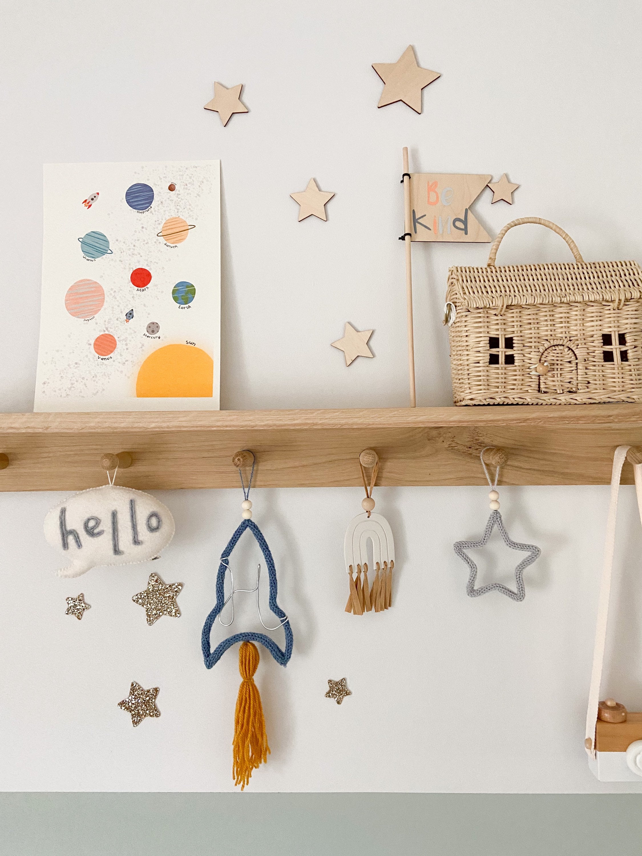 Hanging Rocket With Letter - Etsy UK
