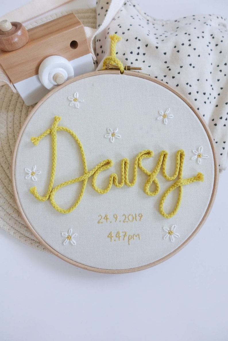 Daisy Name hoop birth details image 1