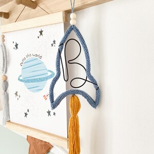 Hanging Rocket With Letter - Etsy