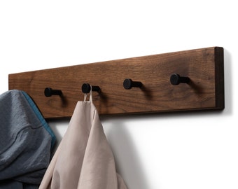 Coat Rack walnut wood Coat Hooks Coat Stand Wall Hooks Wardrobe