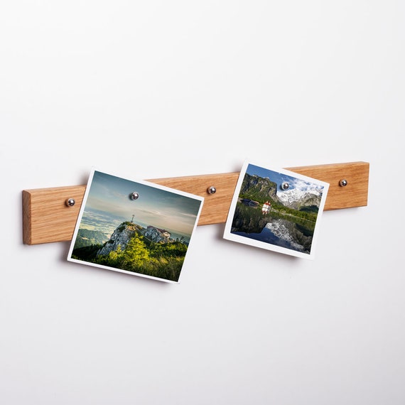 Barra portafoto in legno con calamite Cornice per foto decorazione da parete  cornice per foto collage portafoto porta carte -  Italia