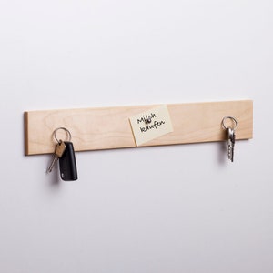 Toetsenbord hout magnetisch 45 cm messenstrip I sleutelbakje eiken I sleutelhanger I sleutelhangermagneet Ahorn