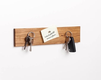 Magnetisches Schlüsselbrett aus Holz, Schlüsselhalter Wand, minimalistisches Schlüsselboard, 30 cm, Handarbeit aus dem Chiemgau