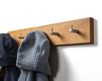 Houten kapstok | Handgemaakt in Beieren | Kapstok met haken, kapstok, kapstokpaneel