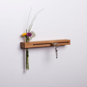 Tastiera con vaso di fiori in legno I realizzata a mano in Baviera I Tastiera con contenitore