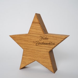 oakwood starwood // various sizes // solid wood // handmade // natural oil treated Frohe Weihnachten