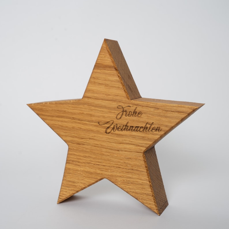 oakwood starwood // various sizes // solid wood // handmade // natural oil treated Frohe Weihnachten