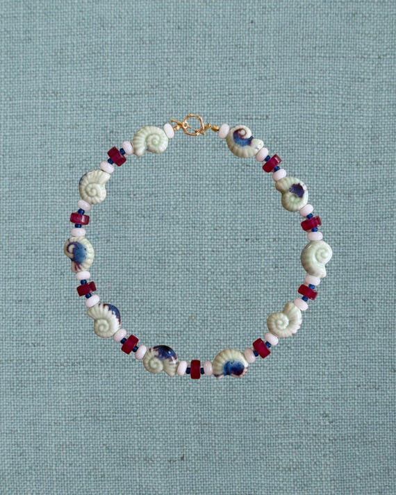 Green Ceramic Snail Shell & Jade | The Seaborne Signature