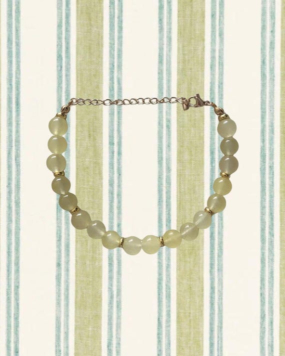 Yellow & Gold Beaded Bracelet | Handmade Coastal Jewelry