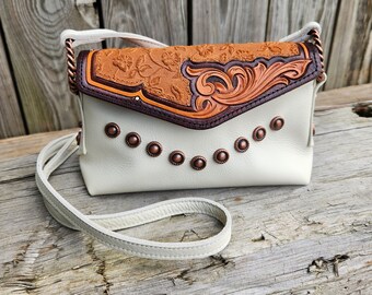 Hand Tooled Western Purse, Cowgirl Bag, Rodeo Ready Crossbody