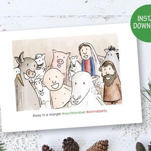 Christmas Selfie Series Nativity Card - Digital Download
