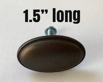 Burnished Brown Drawer Pulls, Solid Metal Cupboard Knobs, Hardware sold in SETS