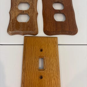 Vintage Holz Steckdose Abdeckungen - MCM rustikale Bauernhaus Kabine Lichtschalter Platte Abdeckung Steckdose Platte Abdeckung