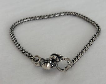TROLLBEADS ブレスレット　チエーン＋ロック Trollbeads ブレスレット留め金 ウィートチェーン用 スワンロック