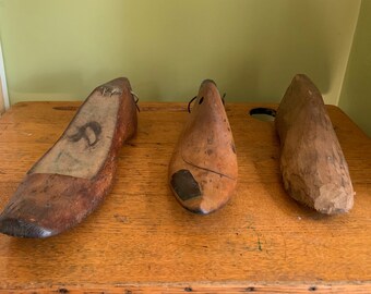 Vintage Holz Schuhformen 3er Set