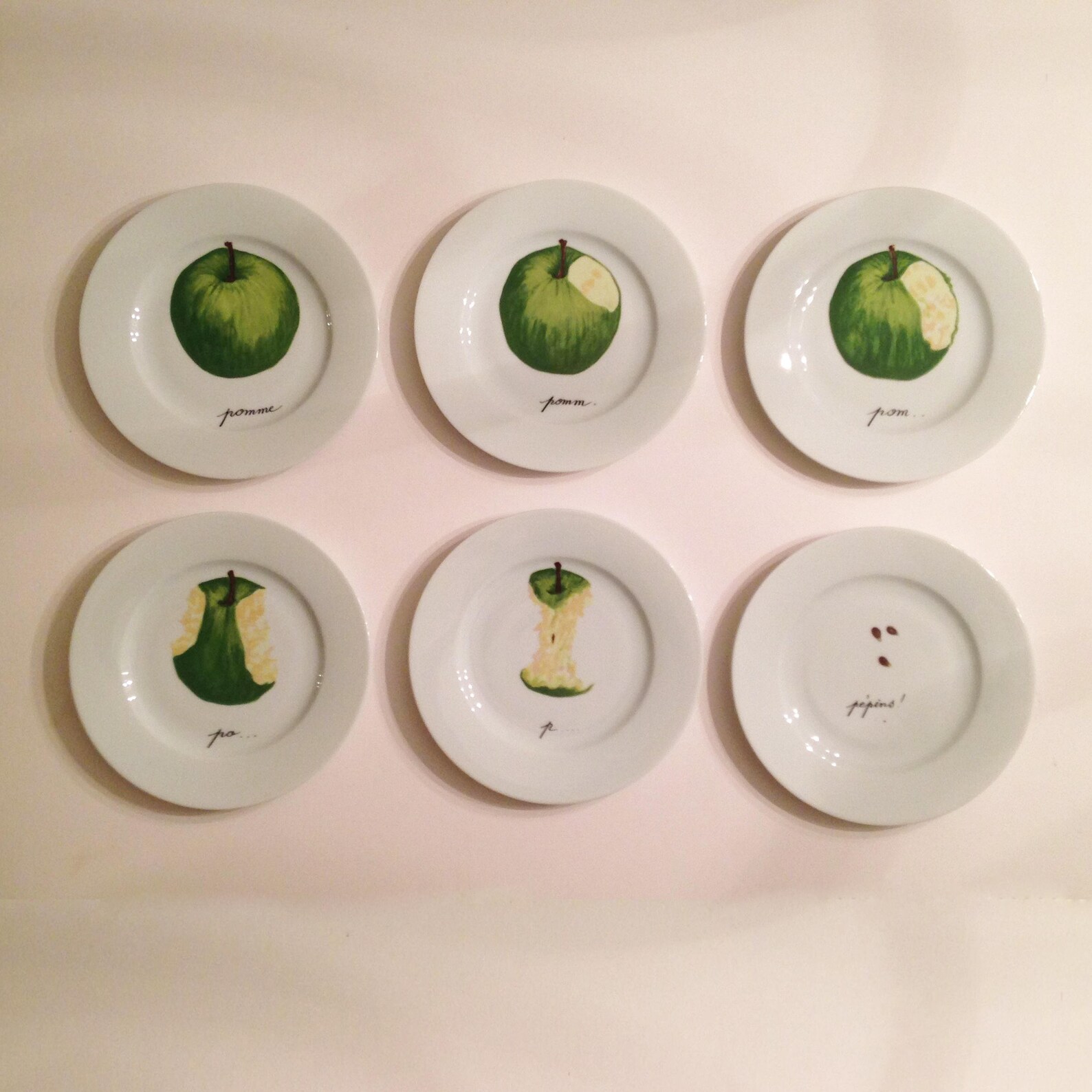 Limoges Apple Dessert Plates set of six Etsy