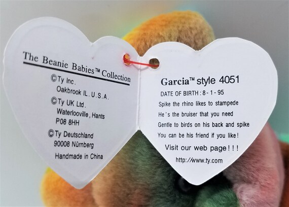 beanie baby tag