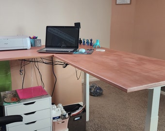 Custom Sit Stand Corner Desk