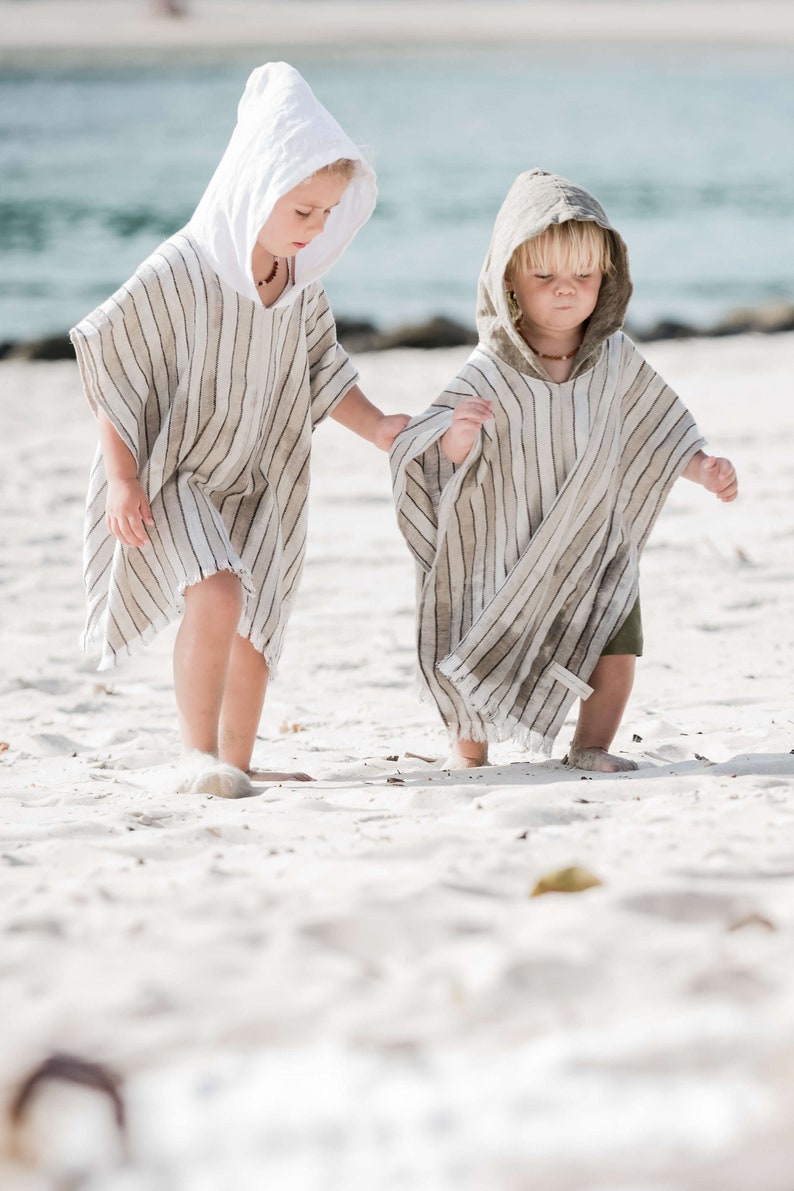 kids hooded beach poncho
